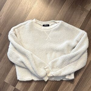 Cozy Ivory Sherpa Pullover Sweater